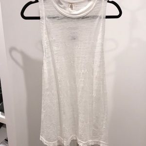 Free People White Tank top/size L